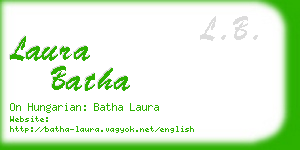 laura batha business card